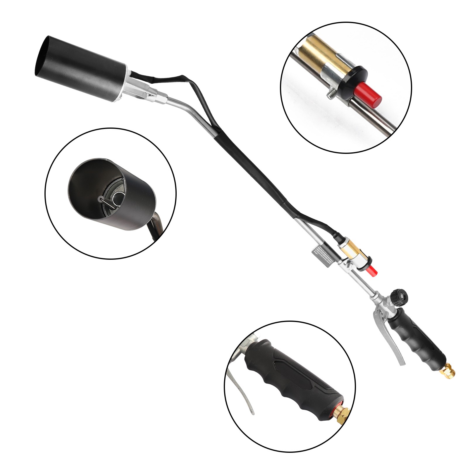 Portable Propane Torch Weed Burner Ice Snow Melter Outdoor Flame Thrower w/ Hose