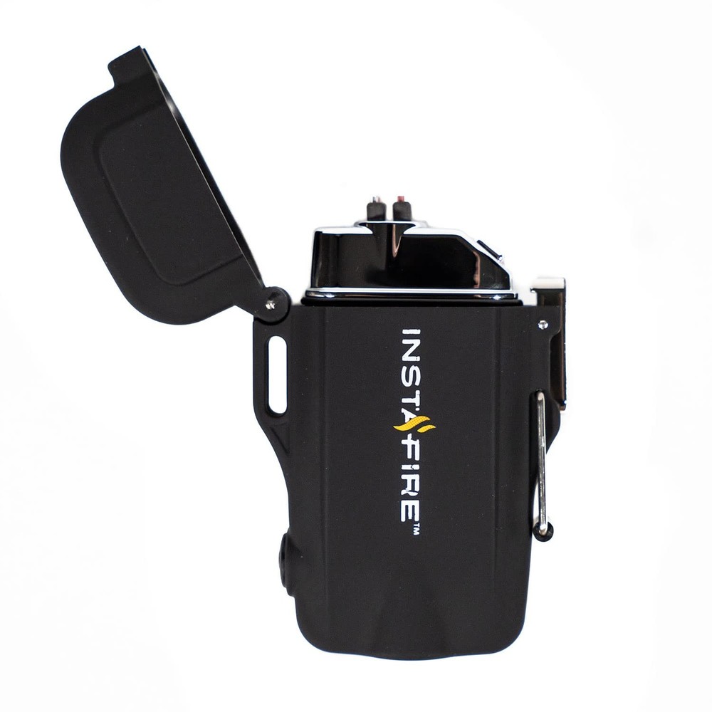Cross-Fire Mini Pocket Plasma Lighter with 100 Lumen Rechargeable Flashlight