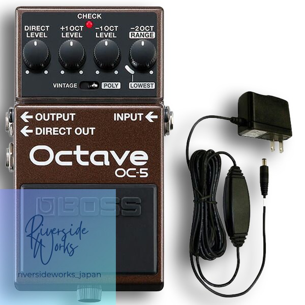 BOSS OC-5 Octave + AC Adapter PSA-100S2 Set