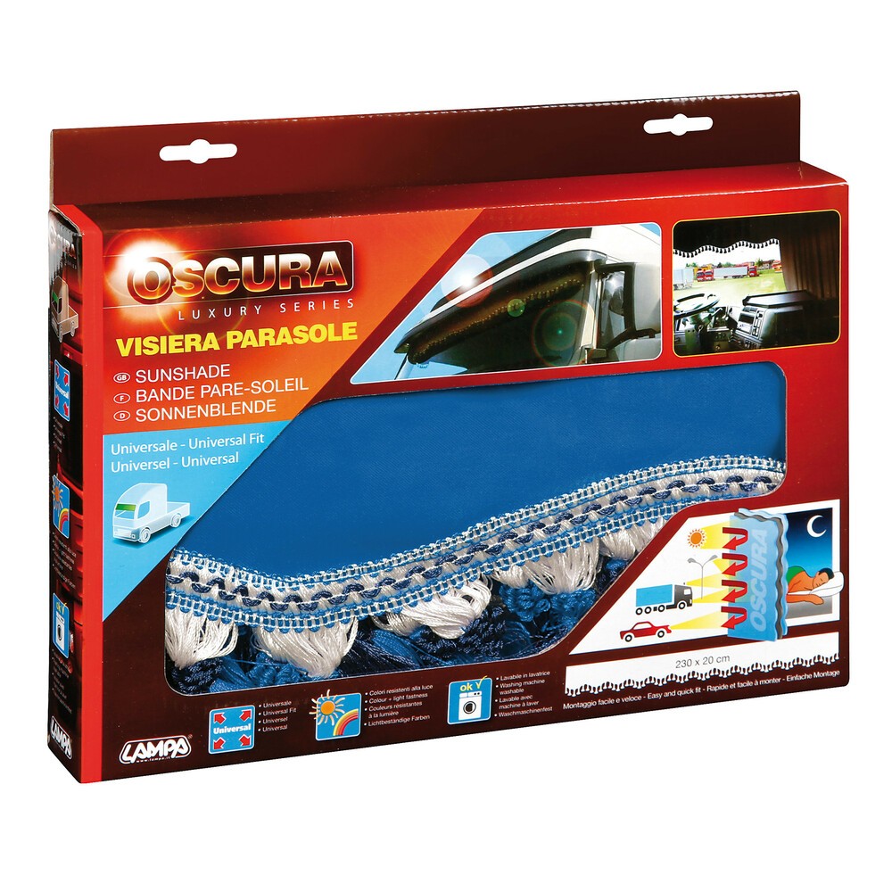 Dark, Sun Protection Strips for Trucks - Blue