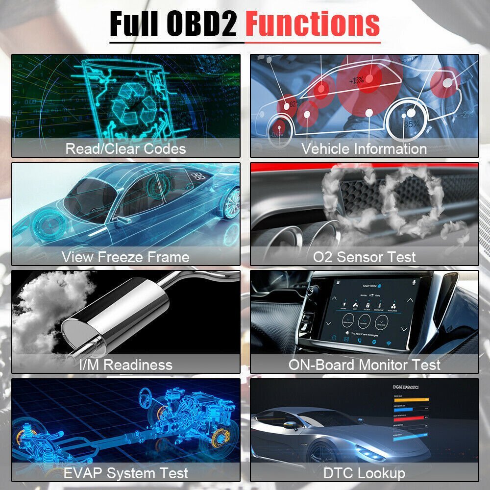 Automotive OBD2 Scanner EPB Oil SRS ABS SAS TPS Engine All System Code Reader