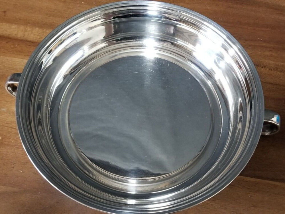Vintage Silver Serving Bowl With Handles