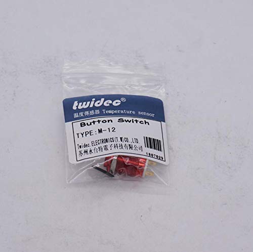 /12mm 1/2" Waterproof Metal Shell Momentary Raised Top Push Button Switch Red