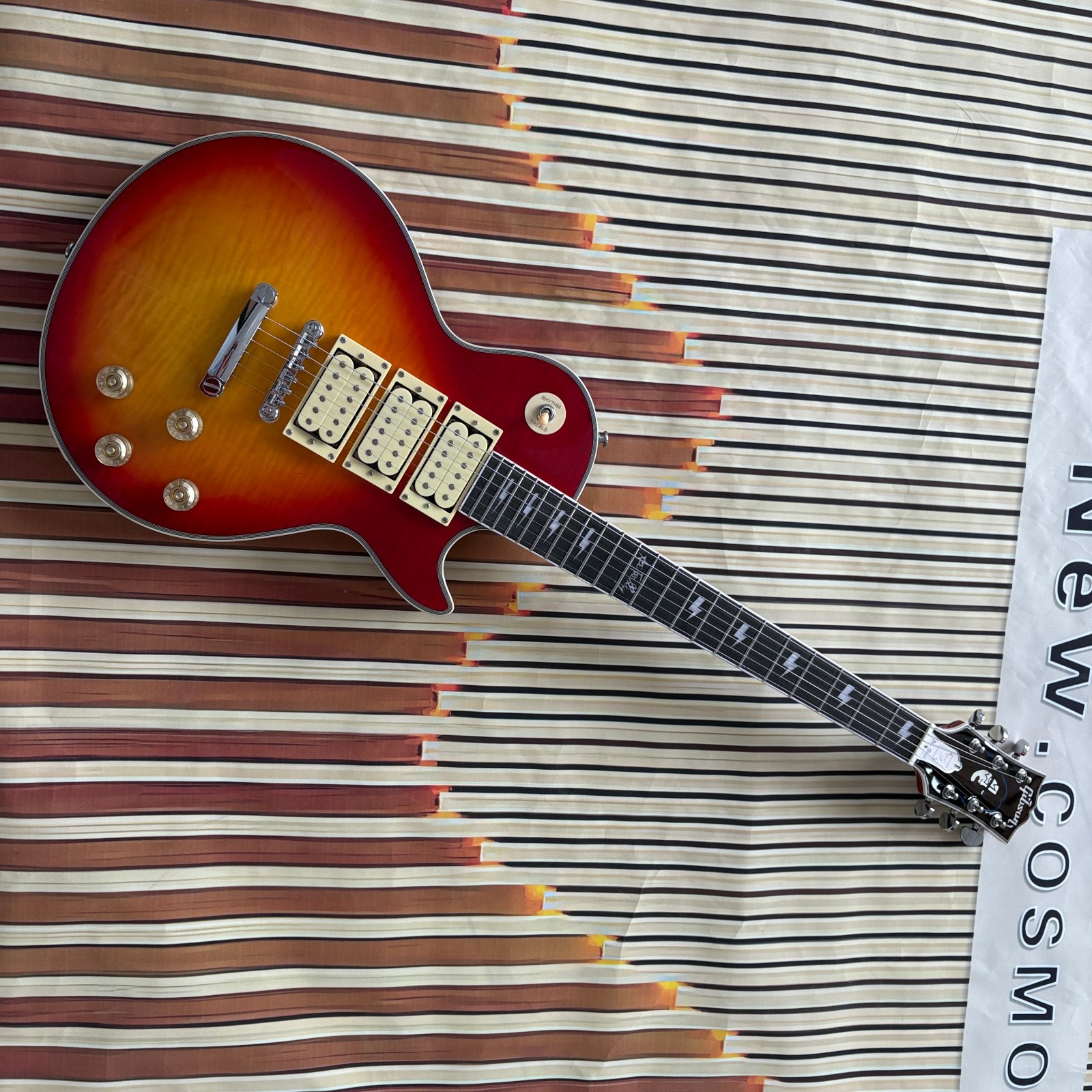 1997 Ace Frehley Signature Les Paul Custom! Cherry Sunburst solid Mahogany Body