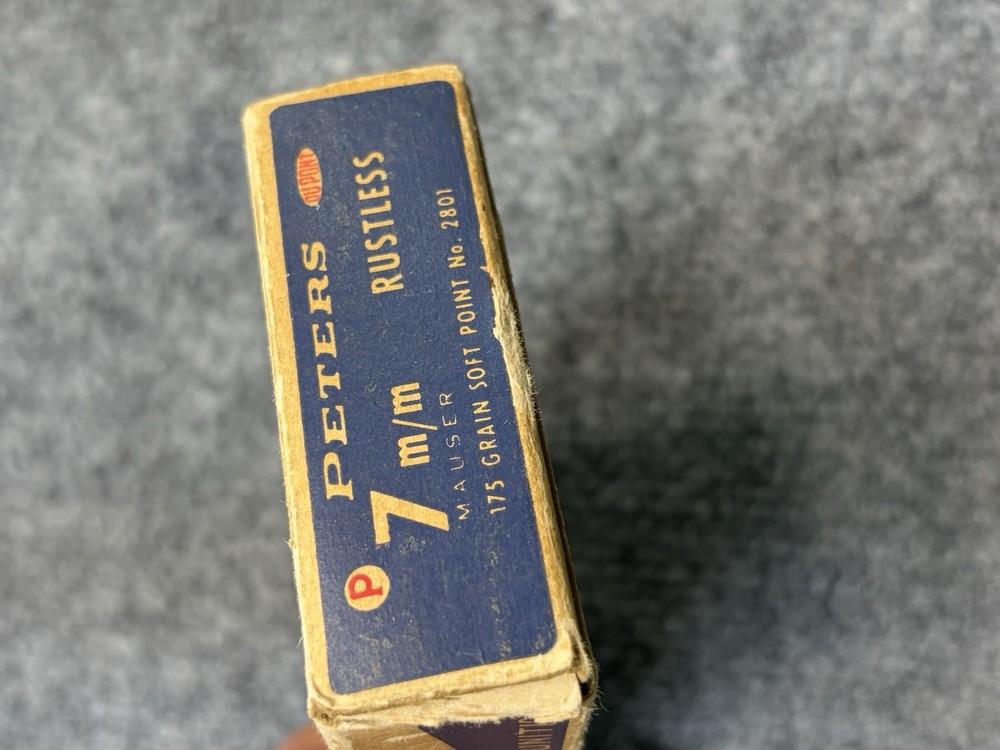 PETERS RUSTLESS 175 GRAIN SOFT POINT 7MM MAUSER (AMMO "BOX ONLY")