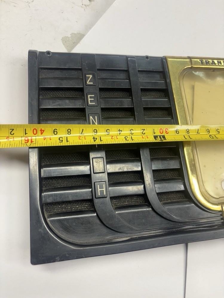 Zenith RADIO Transoceanic   - ORIGINAL USED FRONT FACE PANEL - MODEL G500
