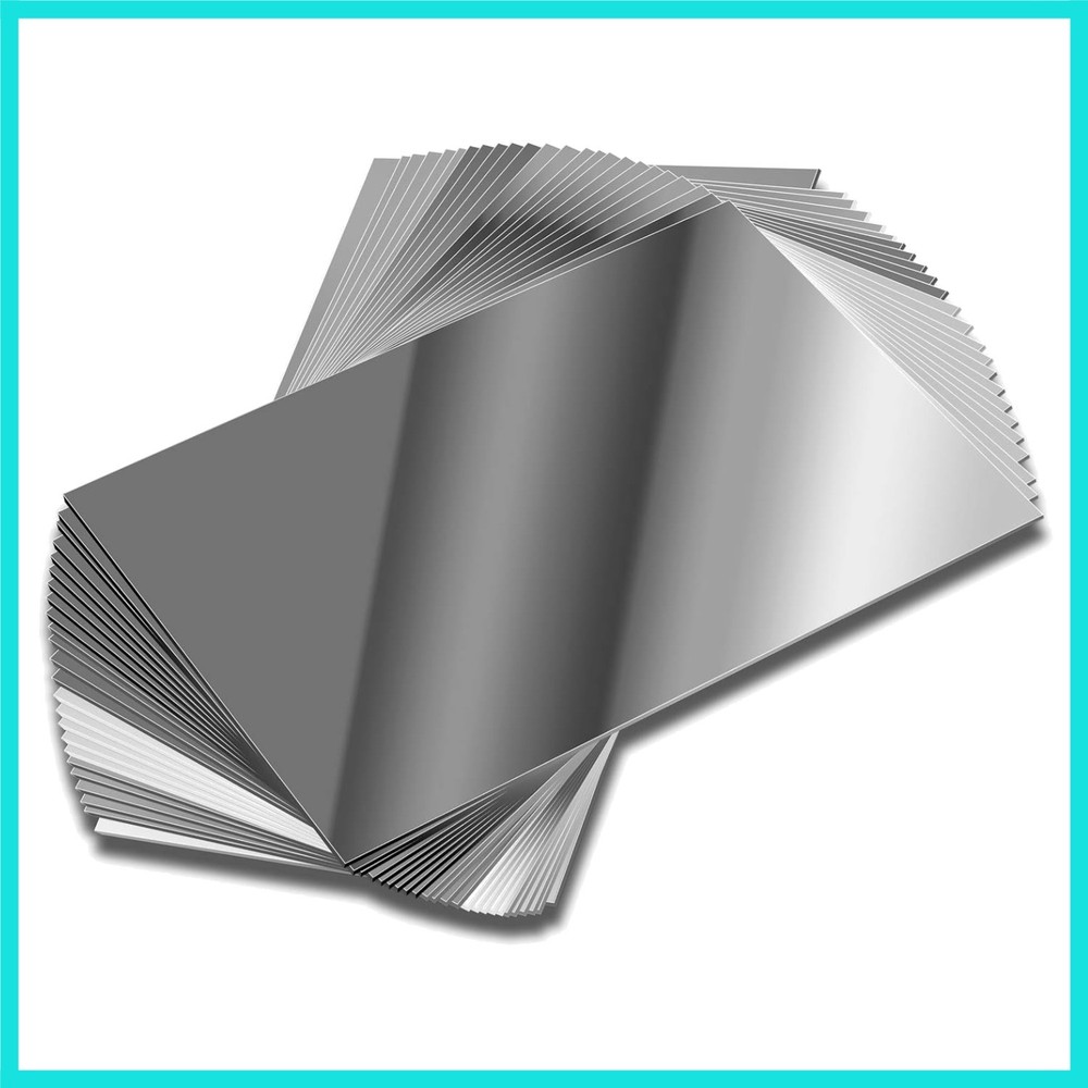24 Pack Plastic Mirrors Decor Flexible Mirror Sheets Self Adhesive Mirror Til...