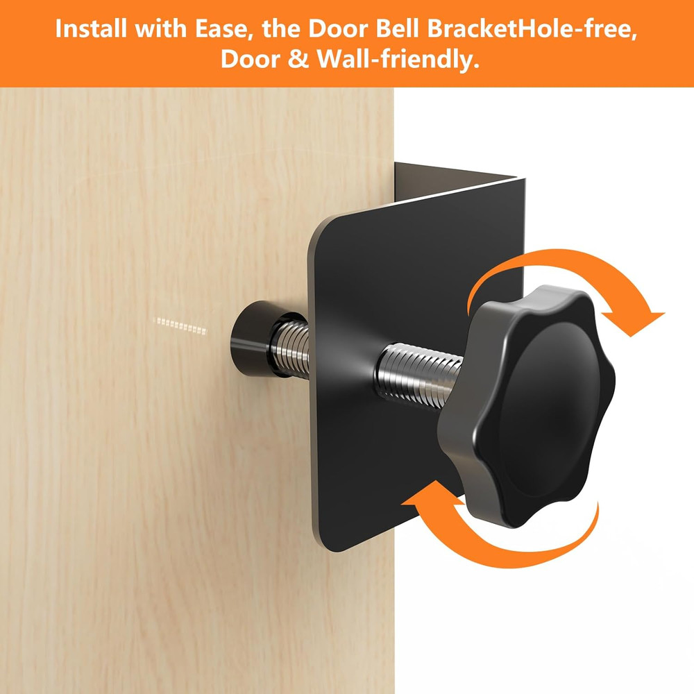 Anti-Theft Door Mount for Eufy E340, No-Drill Adjustable Mounting Bracket with E