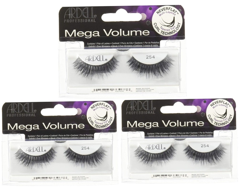 Ardell Professional False Eyelashes 3D Mega Volume 254 3pc Combo