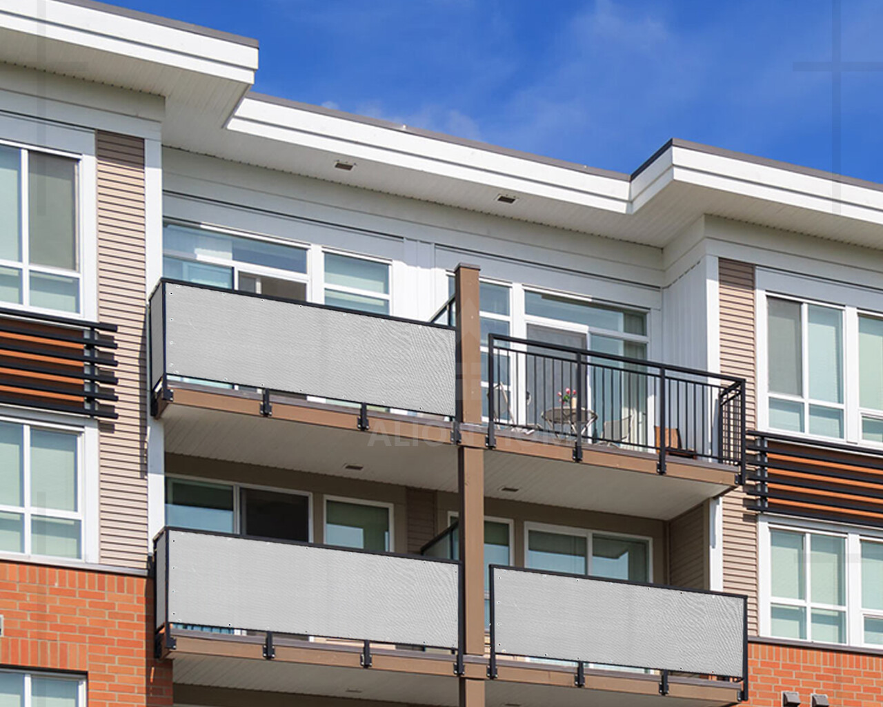 3' 4' 5' 6' tall Balcony Fence Windscreen Privacy Screen Shade Cover Garden Pool