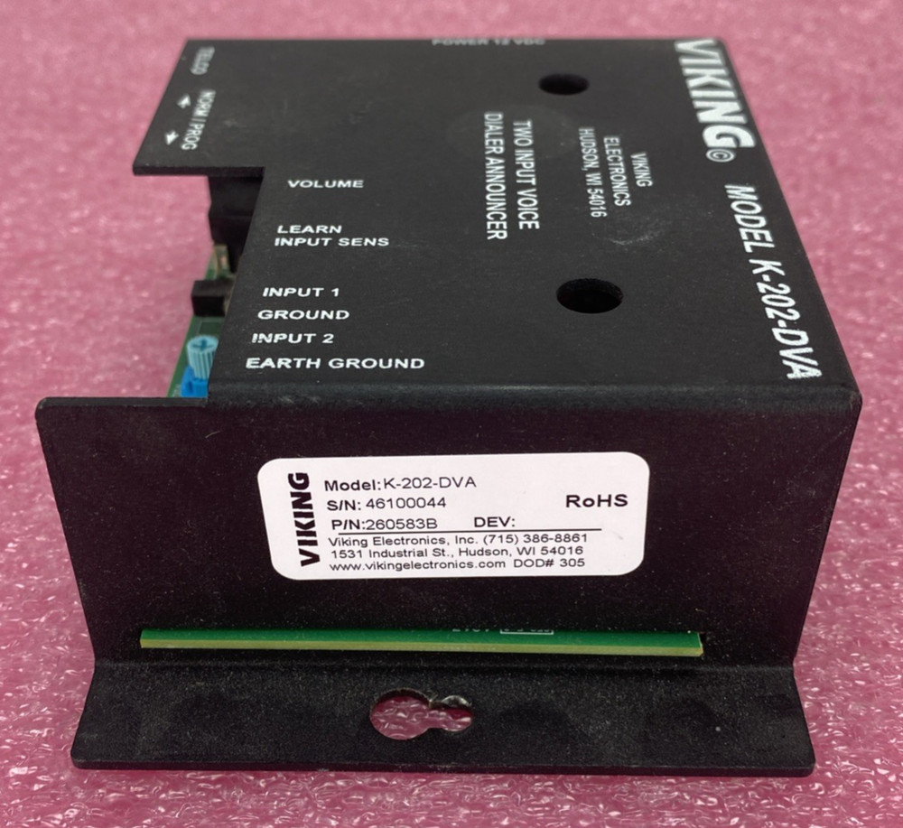 Viking K-202-DVA Two Input Voice Dialer Announcer Untested