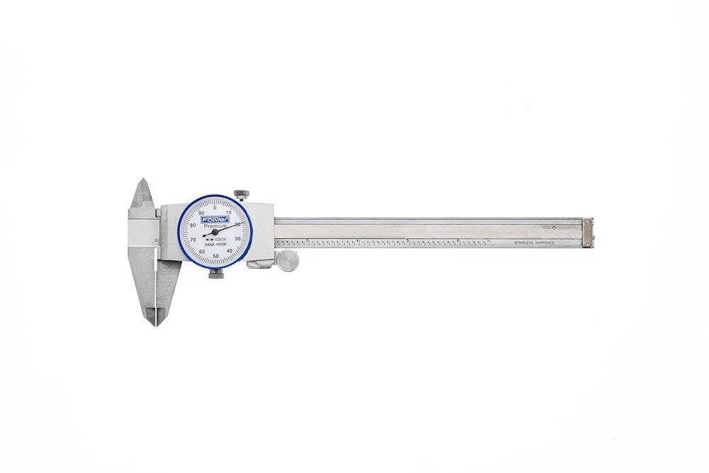 52-008-706-0, Premium Dial Caliper with 0-6" Measuring Range (White)
