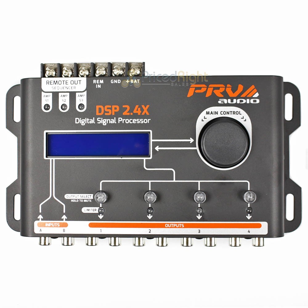 PRV Audio Digital Audio Processor/Crossover and Equalizer Four Channels DSP2.4X
