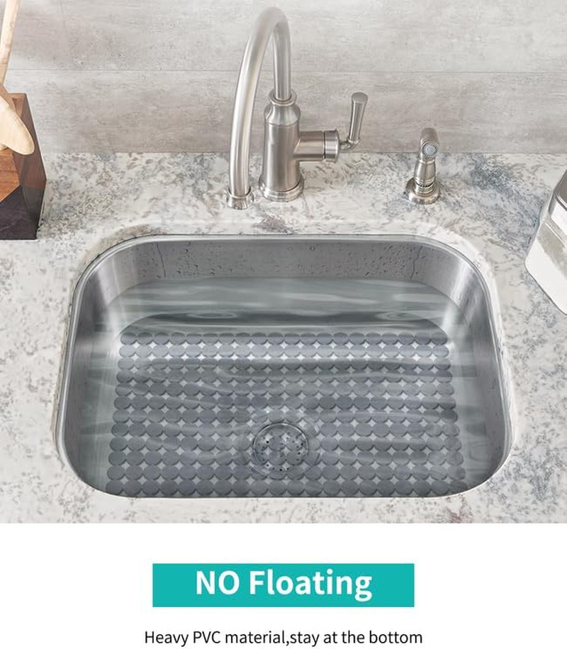 2-Pack Kitchen Sink Mat: PVC Eco-Friendly Adjustable Sink Protector | Sink Liner