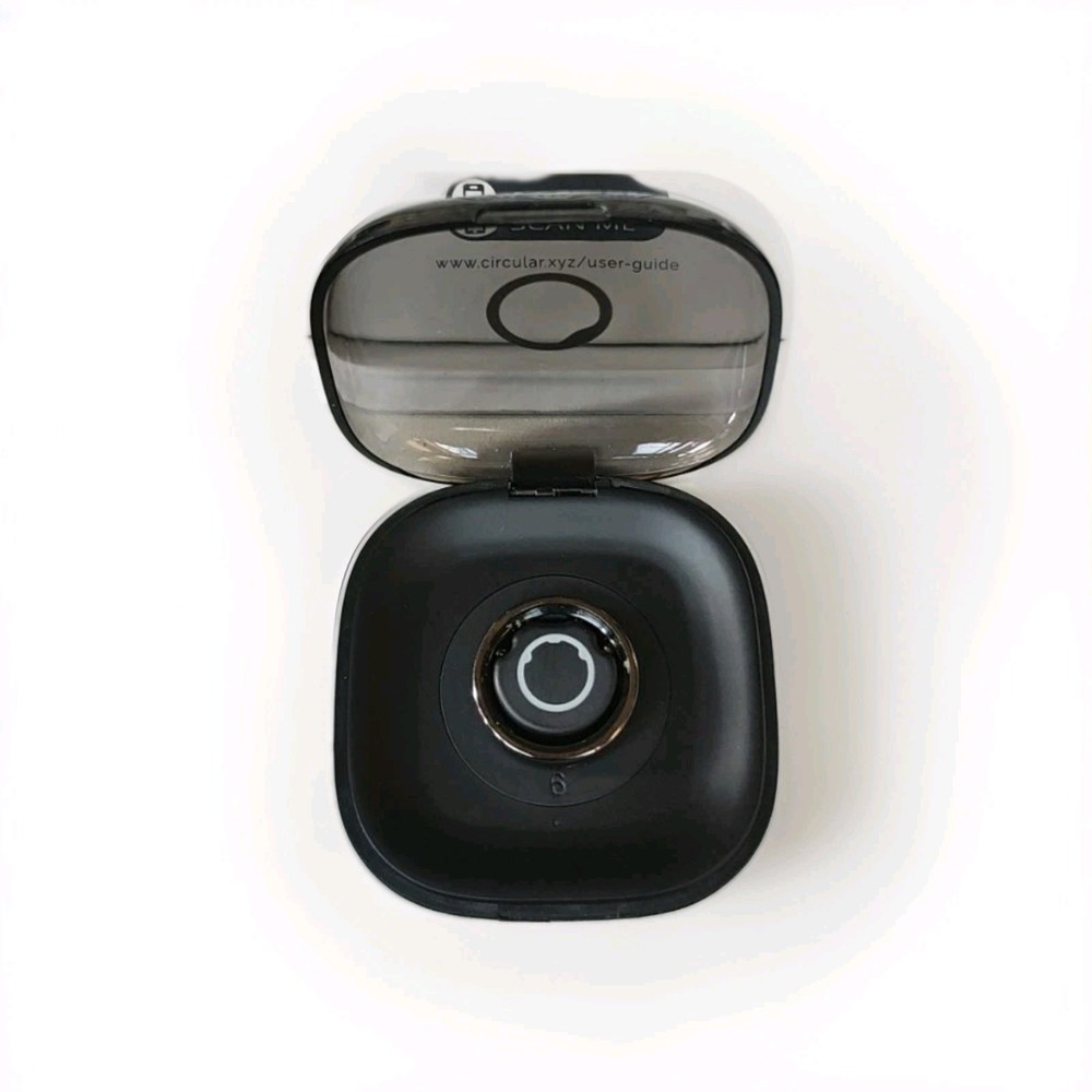 Circular Ring 2 Smart Ring (Size 6) in Obdisian Black