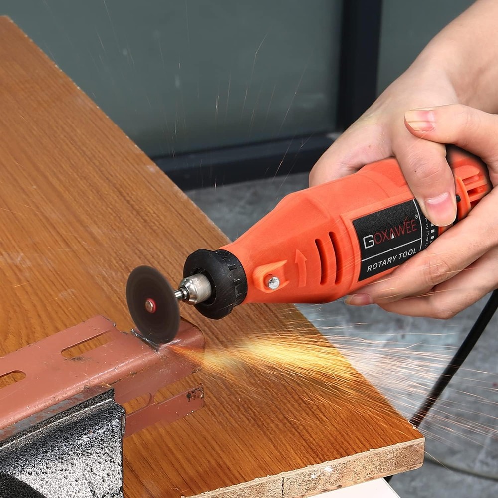 Compact Electric Rotary Tool Kit with Keyless Chuck for Precision Crafting