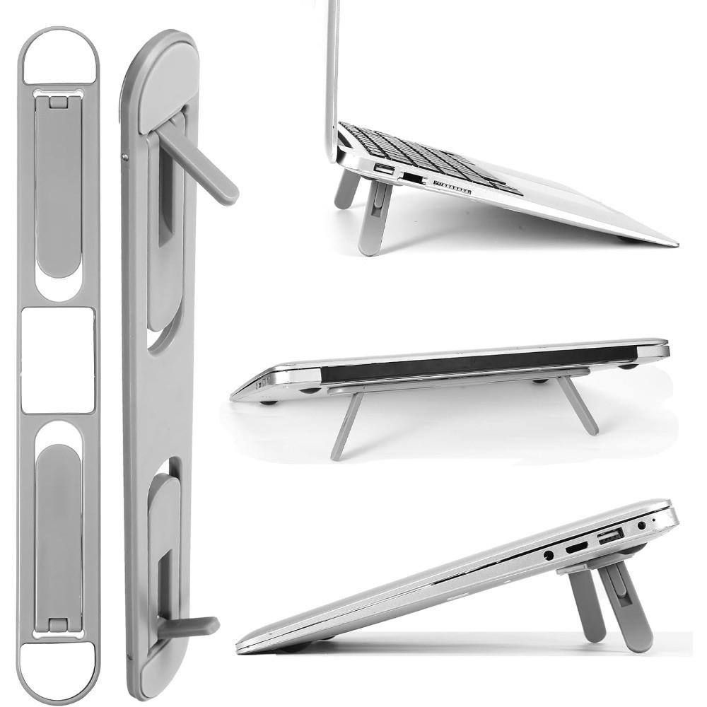 Foldable Keyboard Riser Stand, Self-Adjusting Laptop Feet with Dual Angles Small