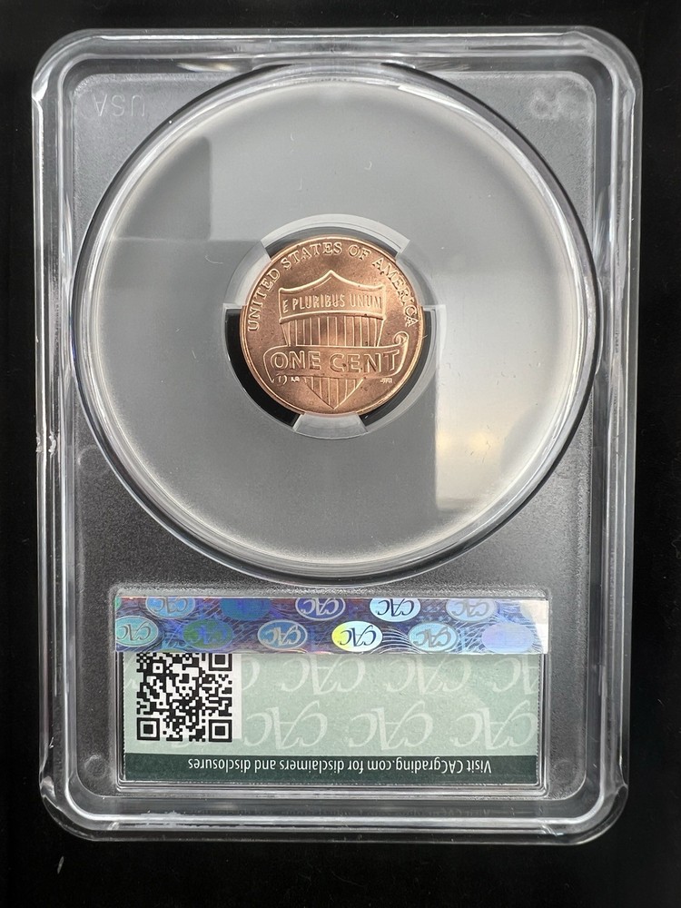 2023-P Extra V Lincoln Shield Cent CAC MS66 RD 1¢