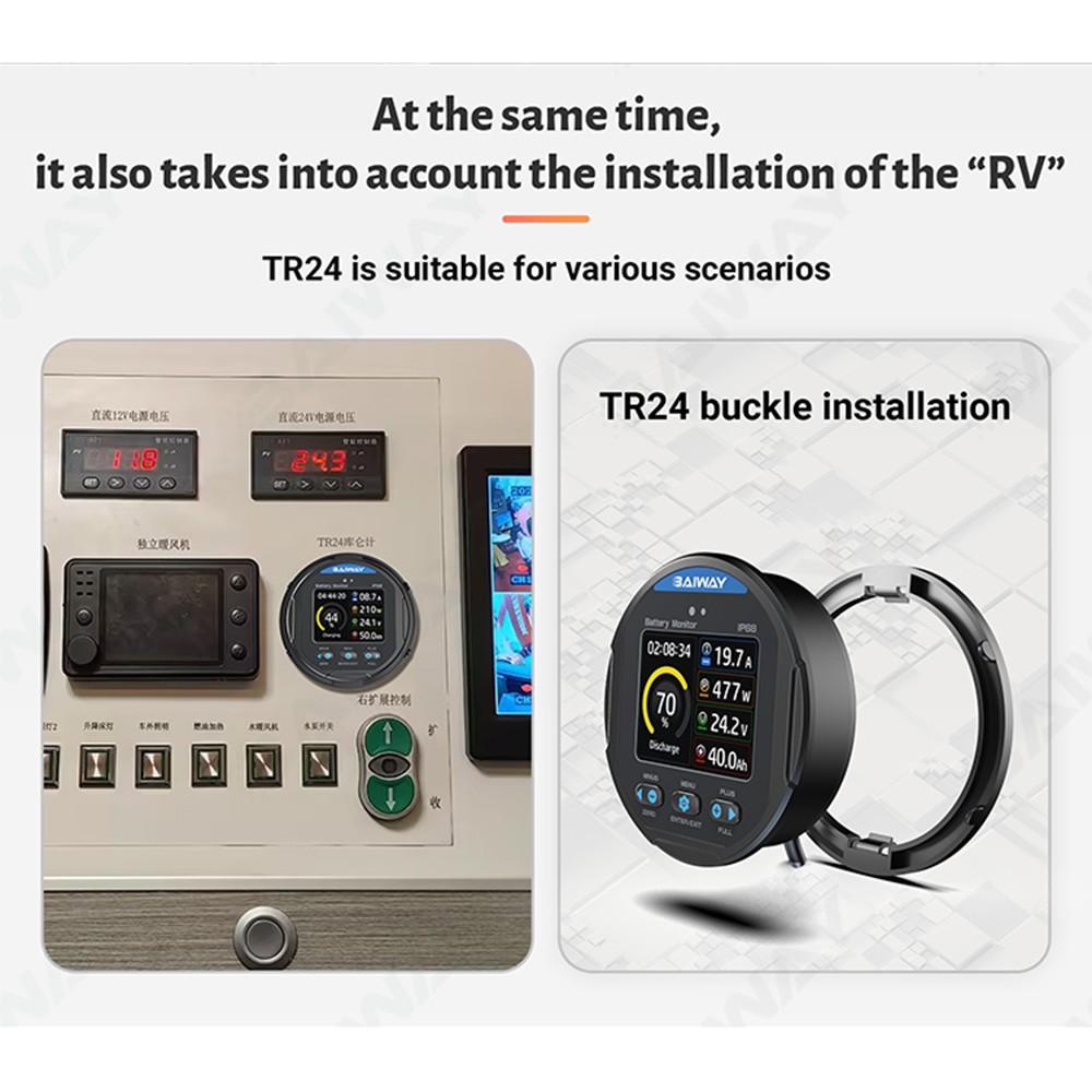 IP68 Waterproof Panel Meter DC 100V 350A Charge Discharge Test Voltage Indicator
