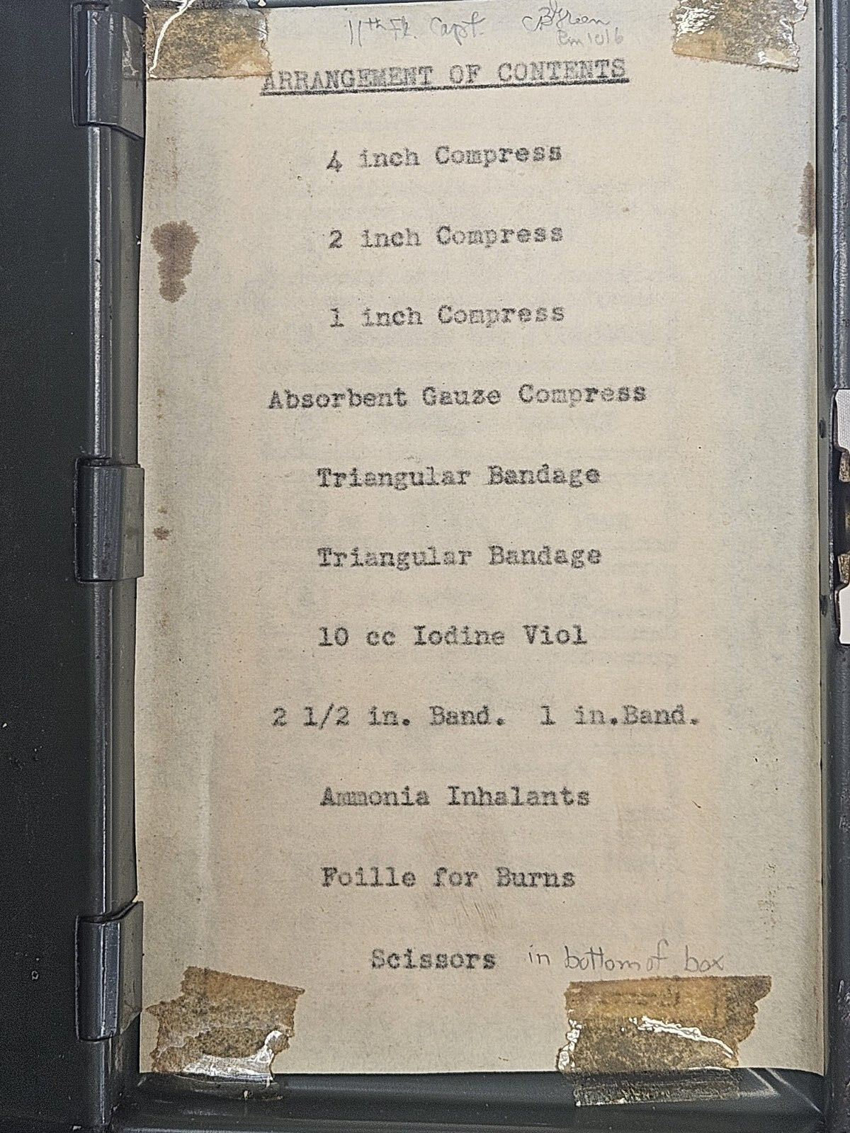 Vintage Military used First Aid Kit Eagle Lock Co USA