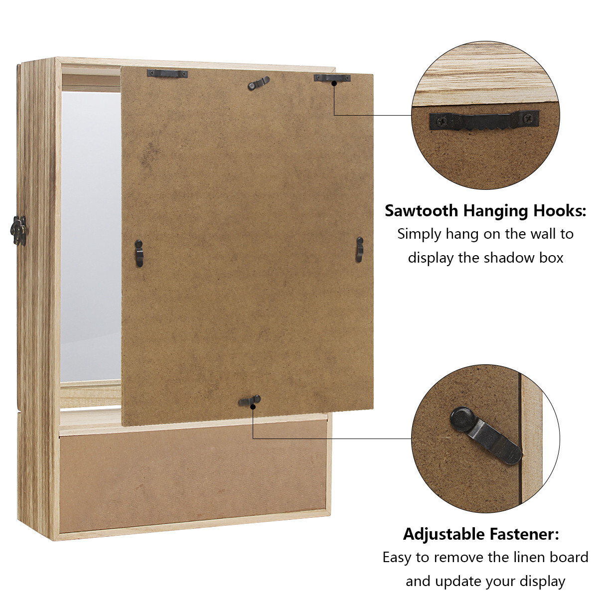 Shadow Box Display Case Large 11x16 Shadow Box Picture Frame W/ Drawer