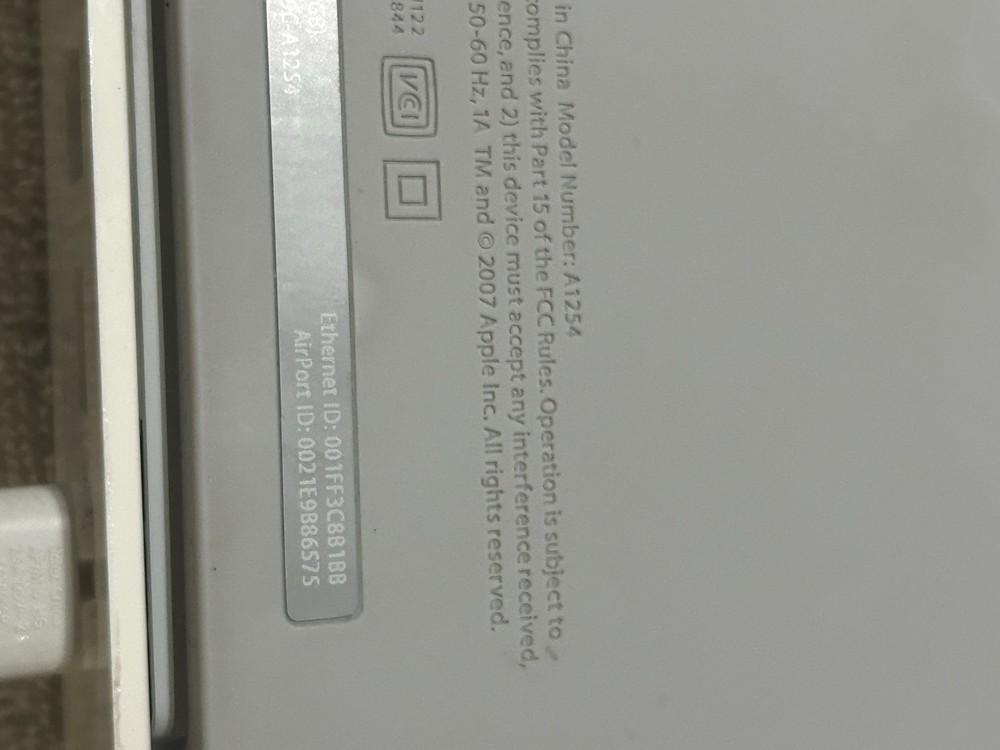 Apple Time Capsule WiFi Router A1254 First Generation -