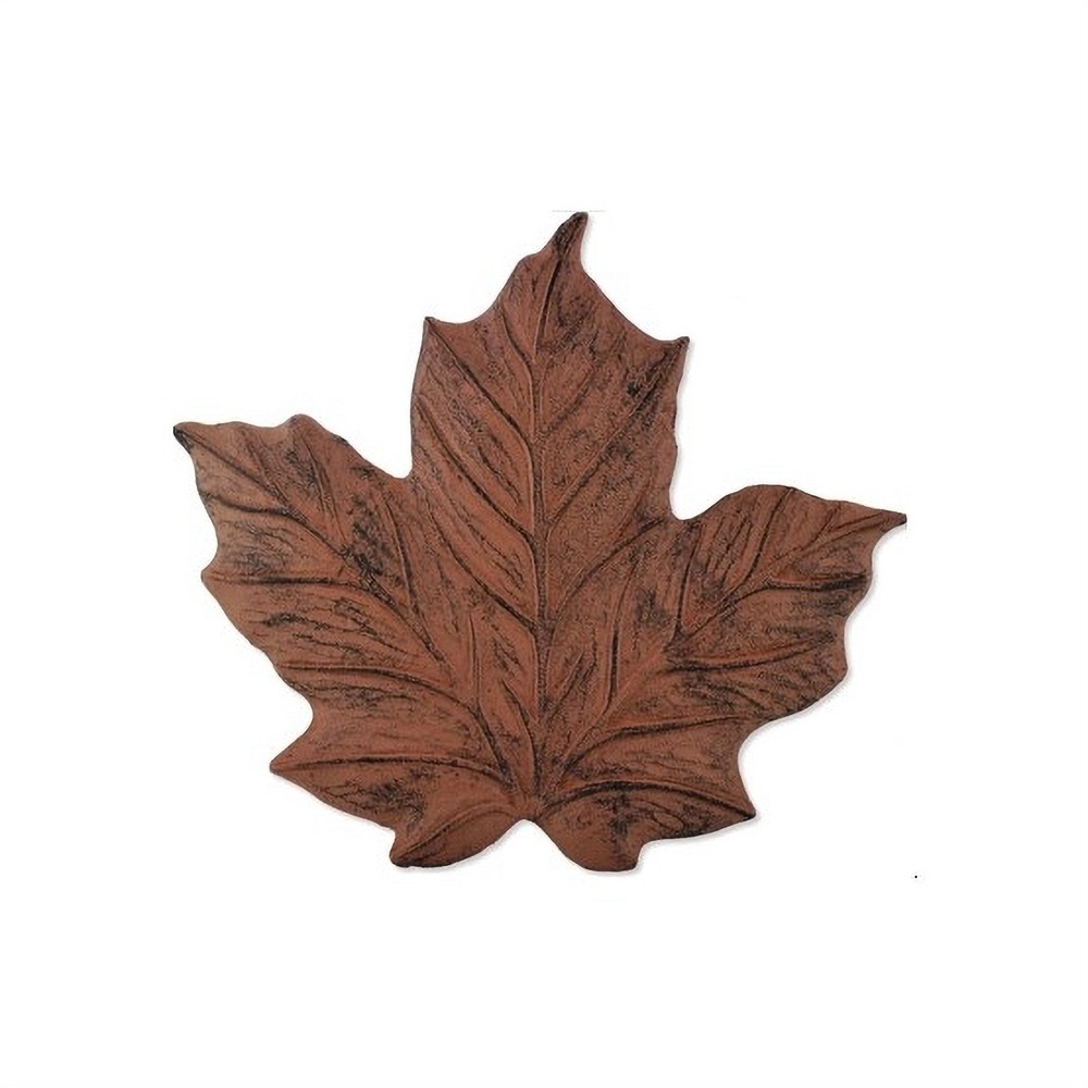 Maple Leaf Stepping Stone - Cast Iron (Brown)