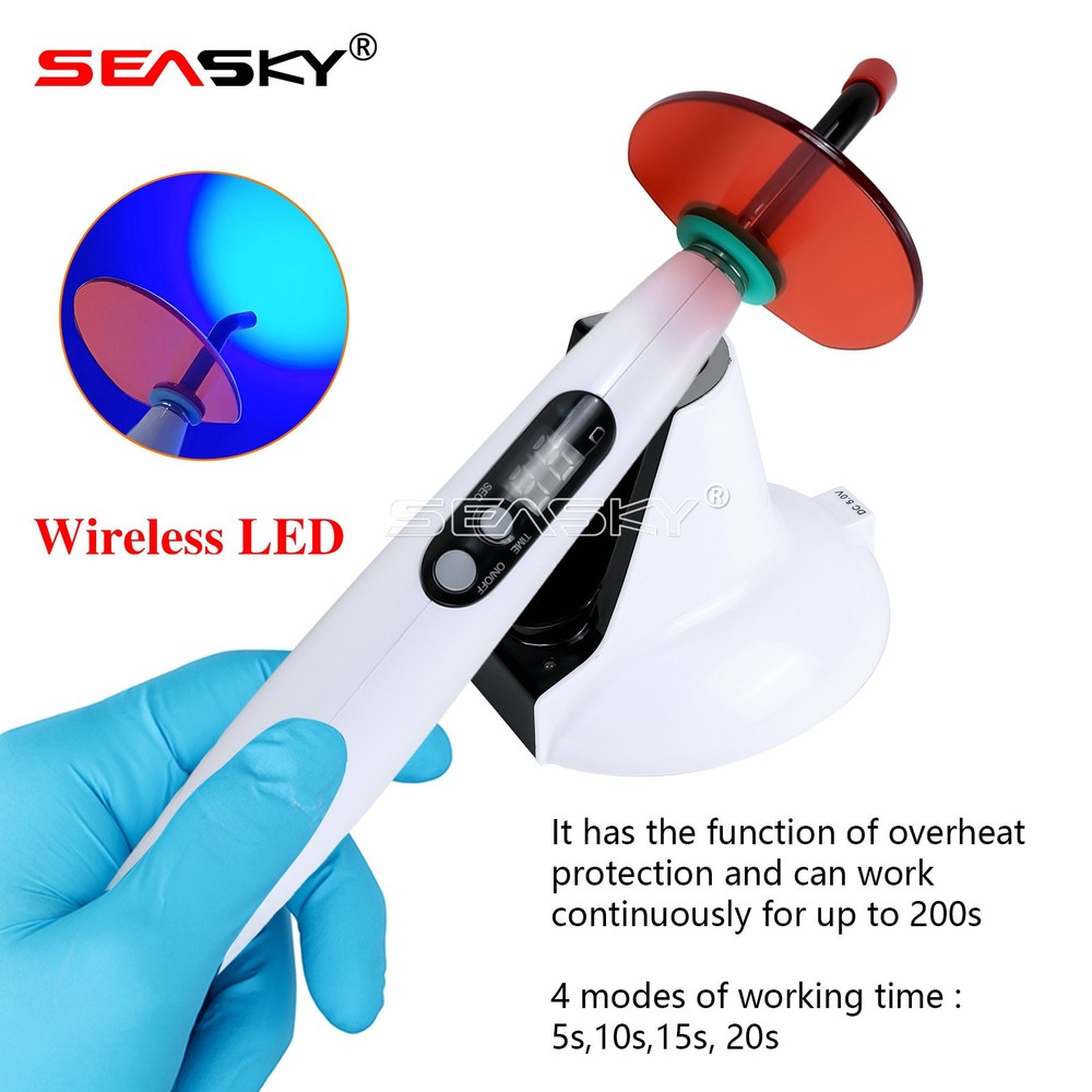 LED-B Dental Curing Light Lab Lamp Wireless 5 Second Cur 1500mw