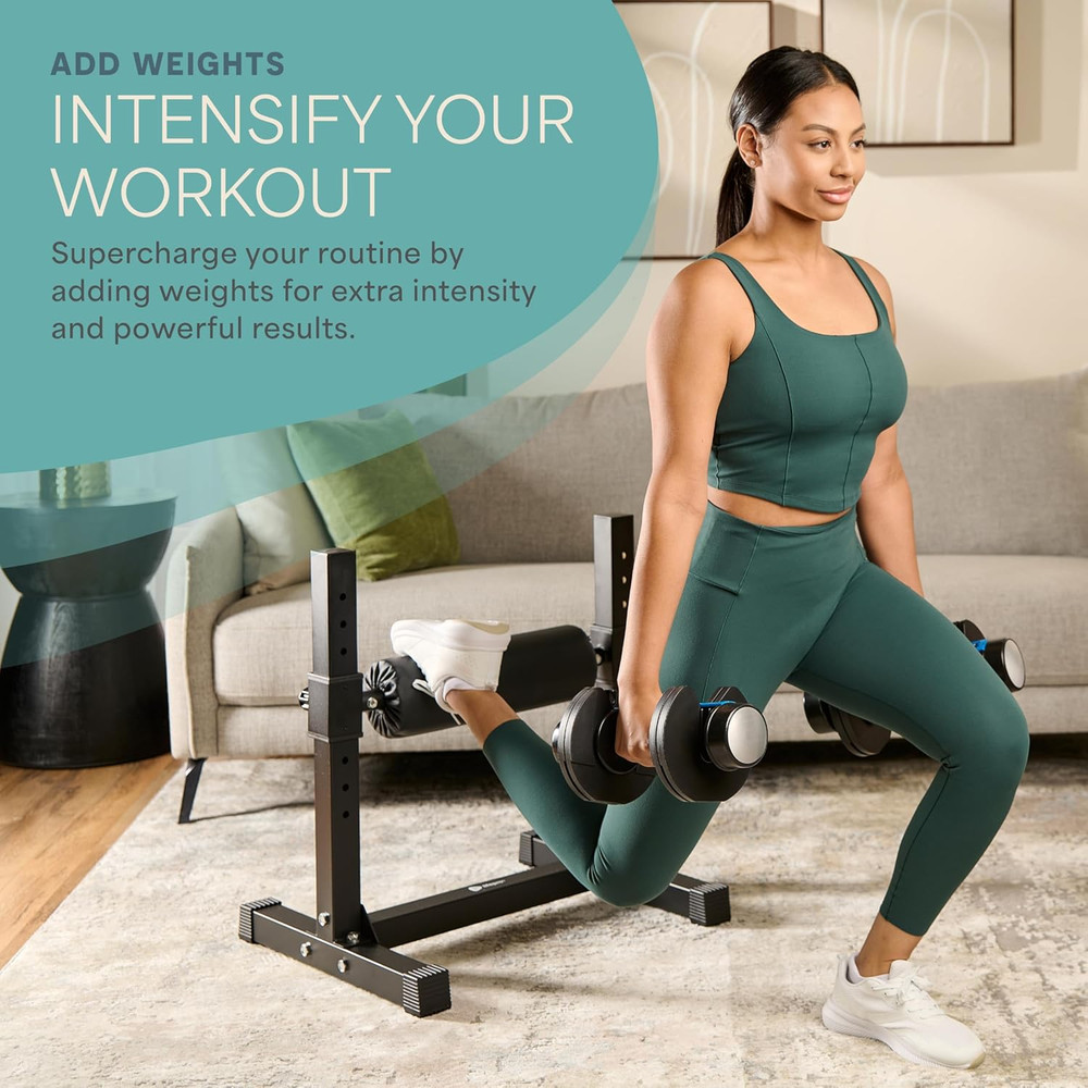 Bulgarian Split Squat Stand – Adjustable Single Leg Squat Roller Stand for Split