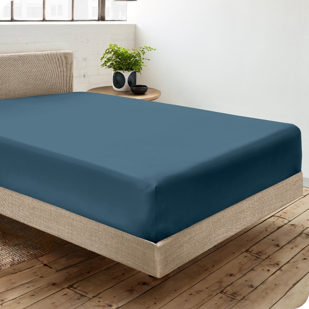 Bare Home Organic Cotton Percale Fitted Bottom Sheet - 300 Thread Count