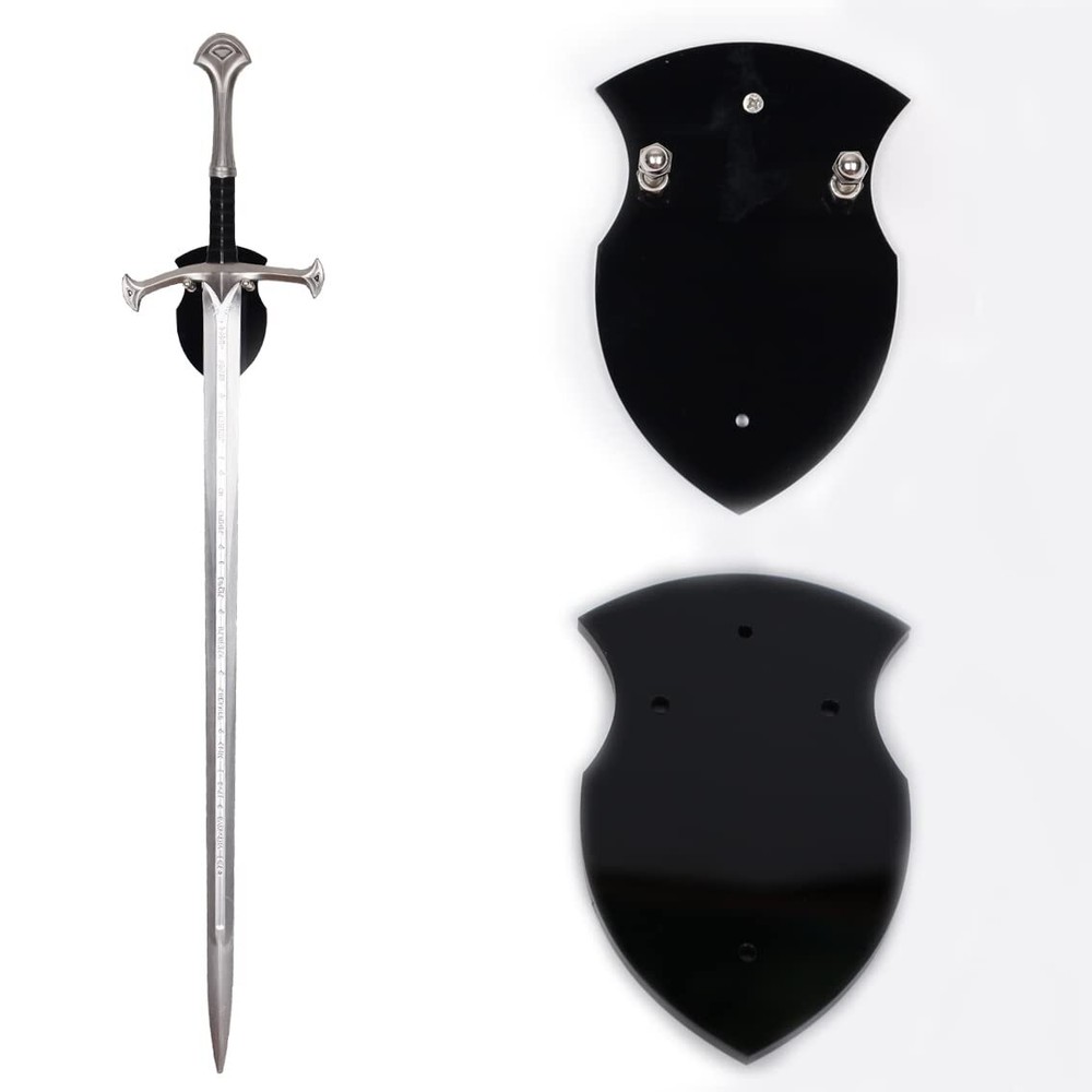 Sword Stand Wall Mount Acrylic Shield Display Card Hardware Included Black