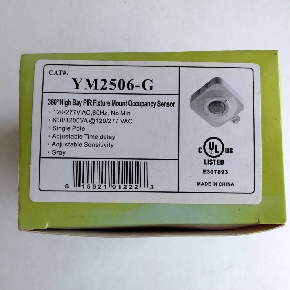 Occupancy Sensor Ym256-g 360° High Bake Pir Fixture Mount