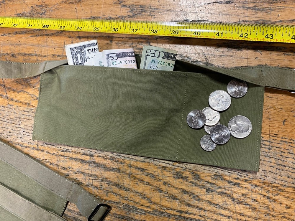 Vintage WW2 Money Belt, Poplin Silk