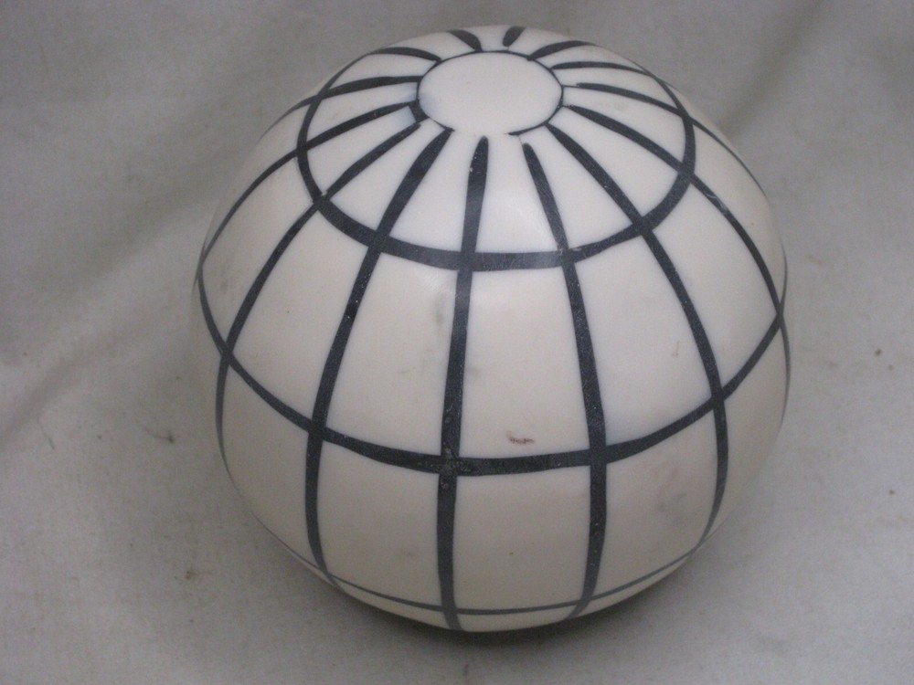 decorative sphere orb globe gridded ball 4" hard plastic ? decor art