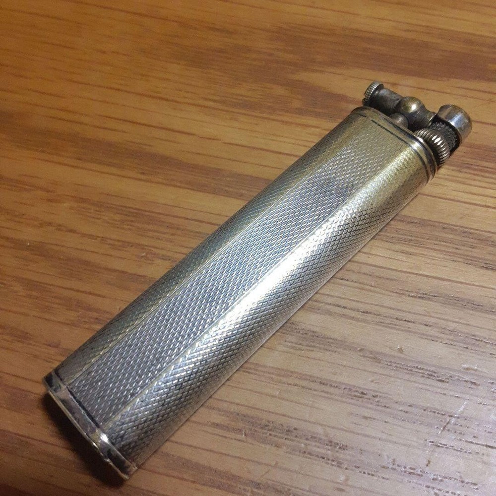 Working Dunhill Oil Lighter silver hammer without box