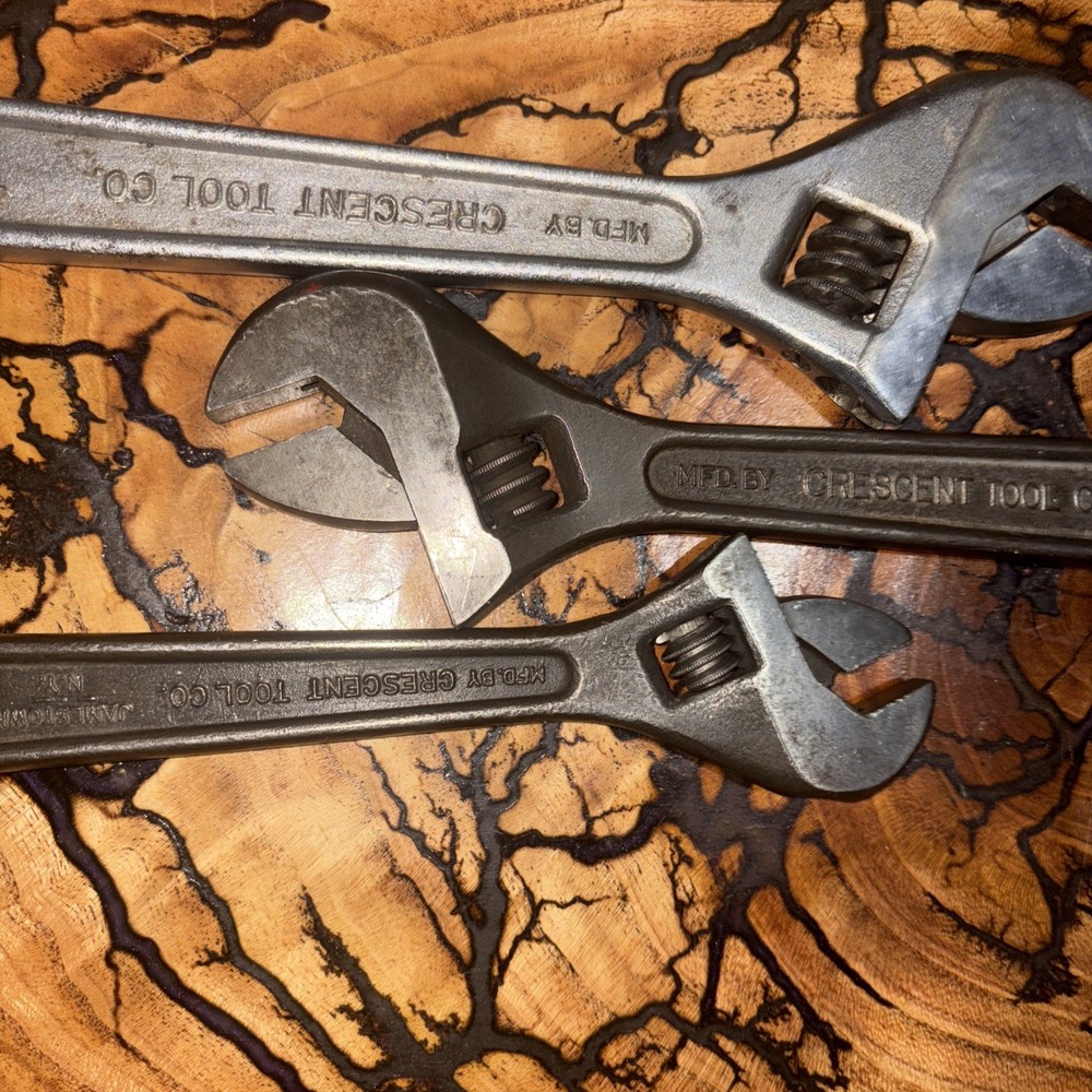 Crescent Crestoloy-HEAVY DUTY-Adjustable Wrenches-3PC-12”, 10”, 8”-