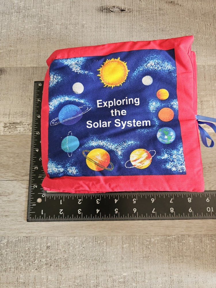 Exploring The Solar System Outer Space Fabric Panel Quilted Book Educational G20