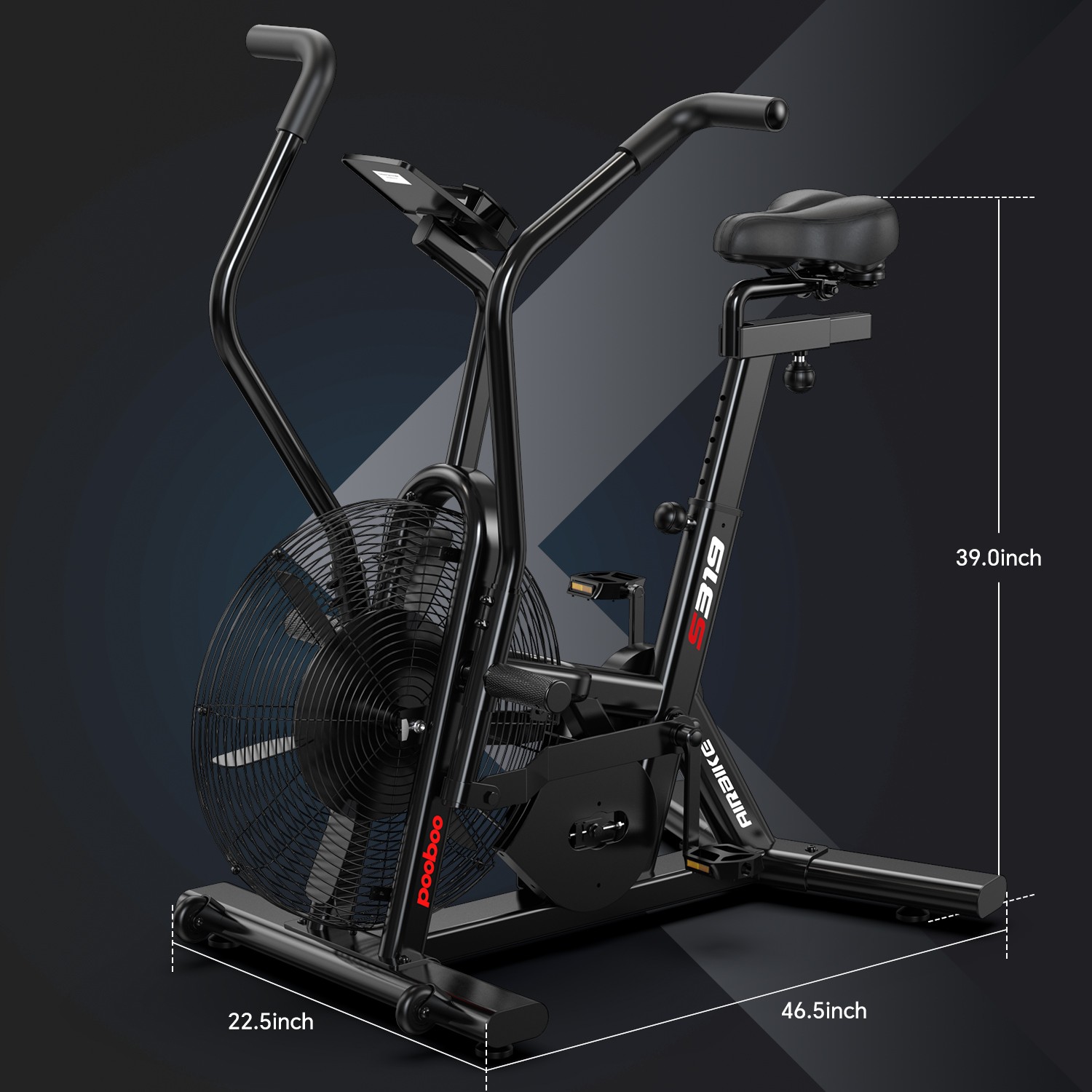 Home Fitness Fan Bike Indoor Cycling Exercise Bike Workout Bike Air Resistance