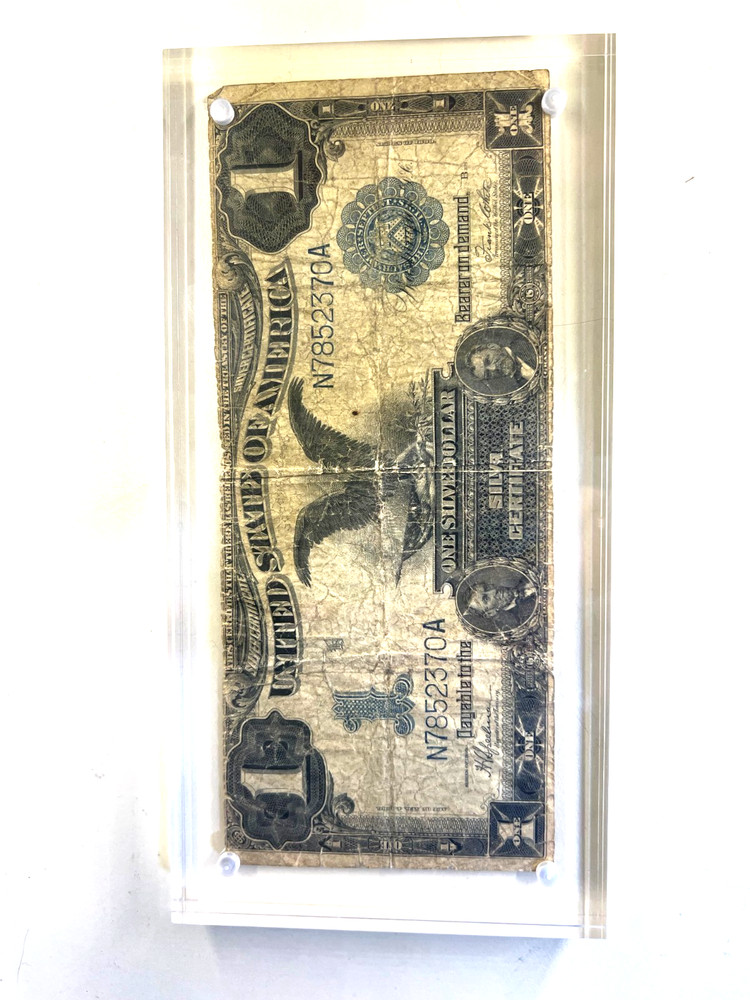 1899 Lincon and Grant black Eagle Silver Dollar Excellent condition acrylic case