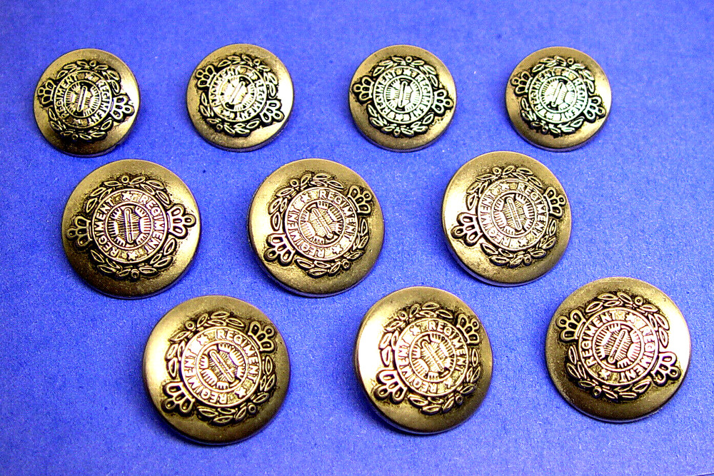 FOREIGN EXCHANGE replacement buttons 10 hard plastic alloy Good Used Condition