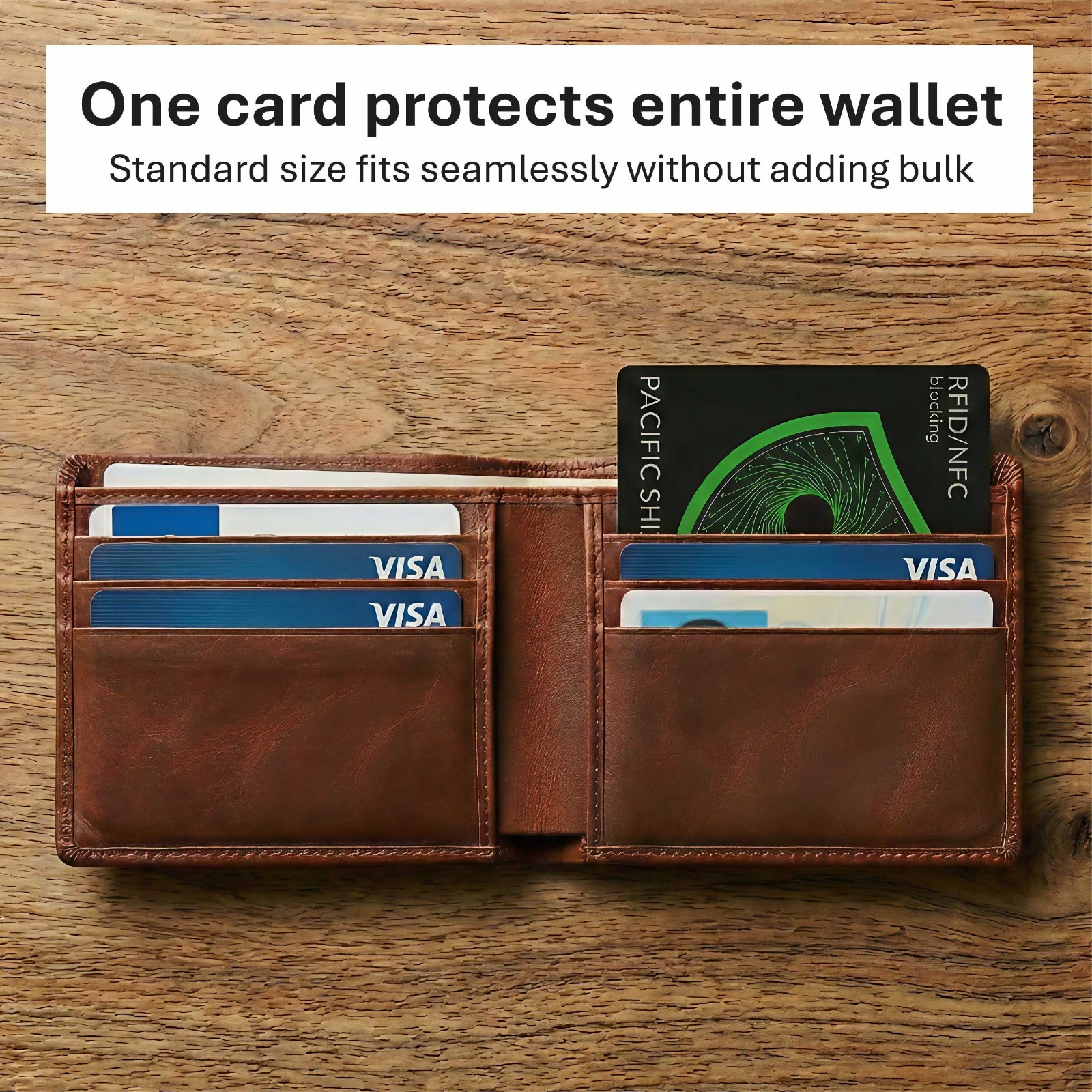 RFID Blocking Card (2 Pack) Identity Protection Wallet Credit Cards Debit ID NFC