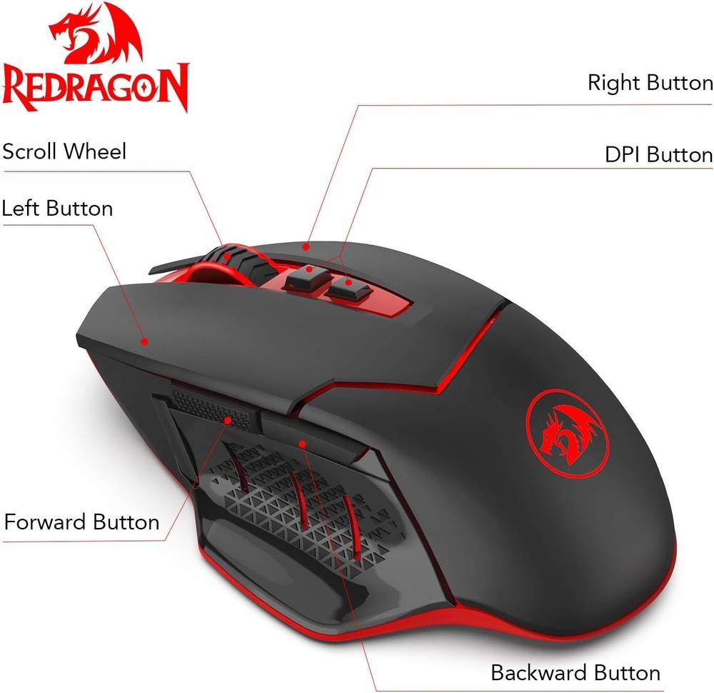 Advanced Ergonomic Wireless Gaming Mouse - Fast Response, 2400 DPI, USB Receiver