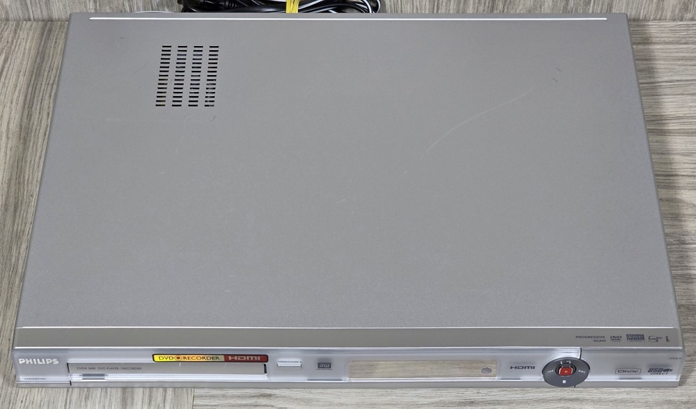 Philips DVDR3400 DVD Recorder/Player HDMI Upscale No Remote - TESTED -