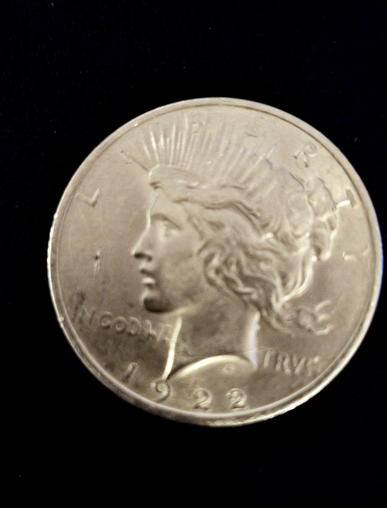 1922 Silver Peace Dollar Coin, Beautiful