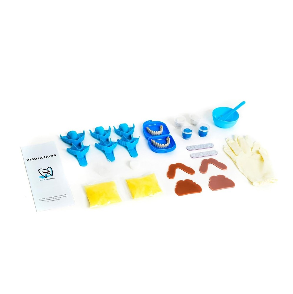 DIY Denture Kit with Impression, Do-It-Yourself Partial Denture Solution, Small