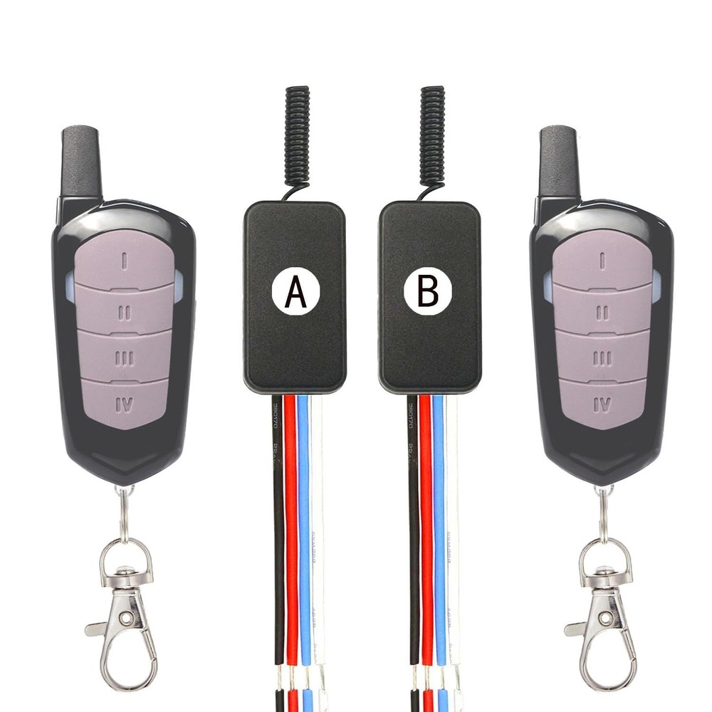 Wireless Light Switch and Receiver Kit,2 Way Mini Wireless Lights swicth kit,...