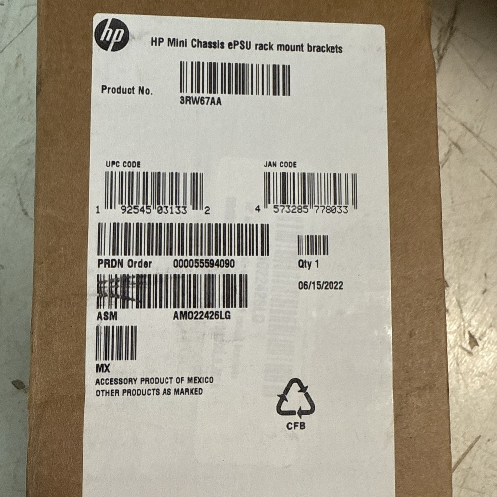 HP Z2 Mini Chassis ePSU racking mount brackets 3RW67AA