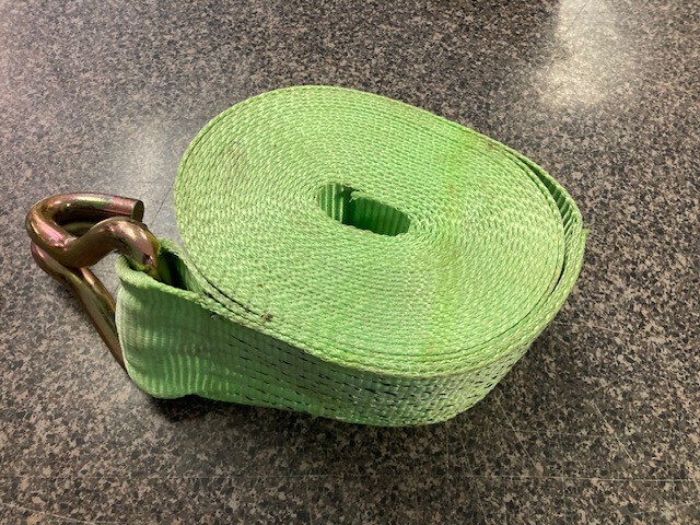 Tie Down Strap 4" x 30 FT with J Finger Hook Replacement Long End Cargo Control