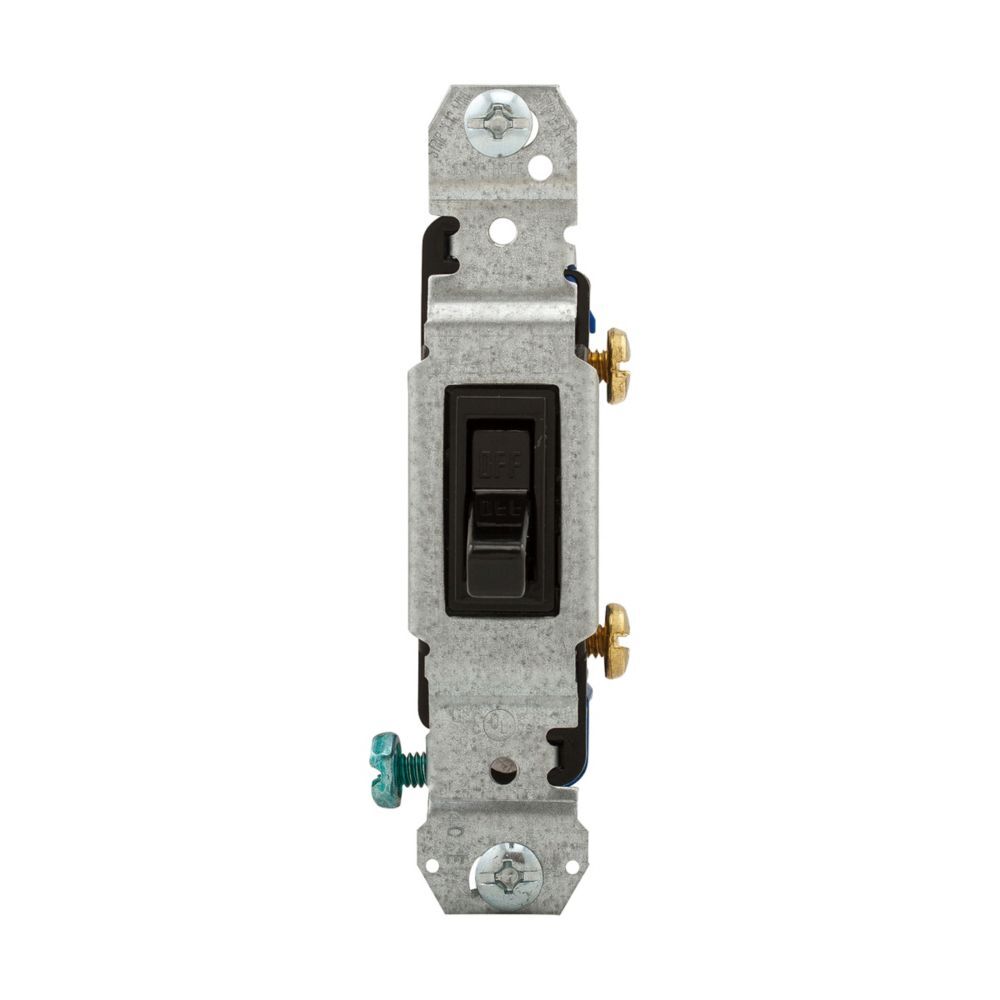 Eaton Wiring 15 Amp Toggle Switch, Single-Pole, Black