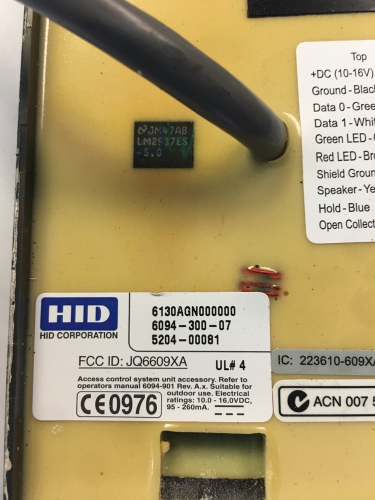 HID 6130AGN000000 keypad used